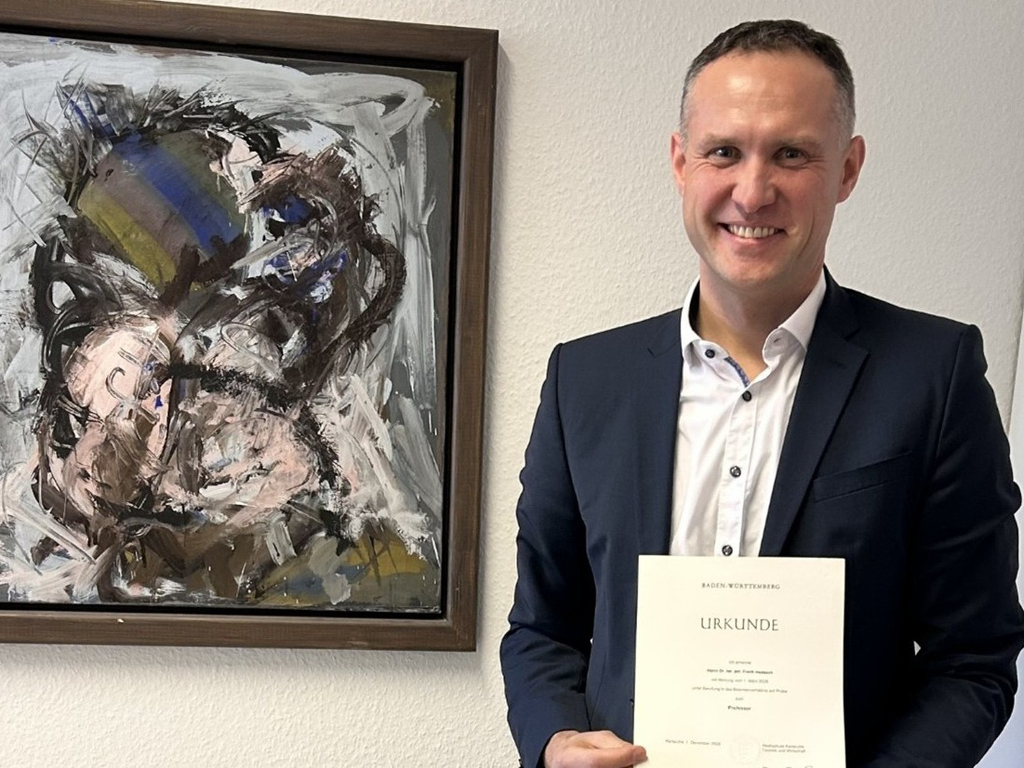 Dr. Frank Hadasch appointed as Professor at Karlsruhe University of Applied Sciences (HKA)