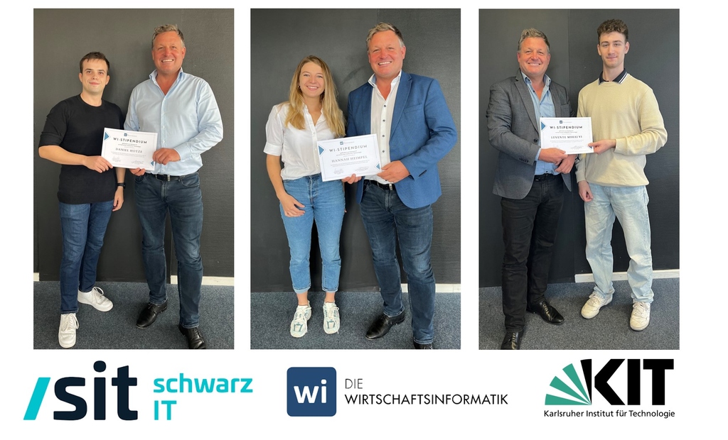 Handover of three IS Scholarships funded by Schwarz IT 